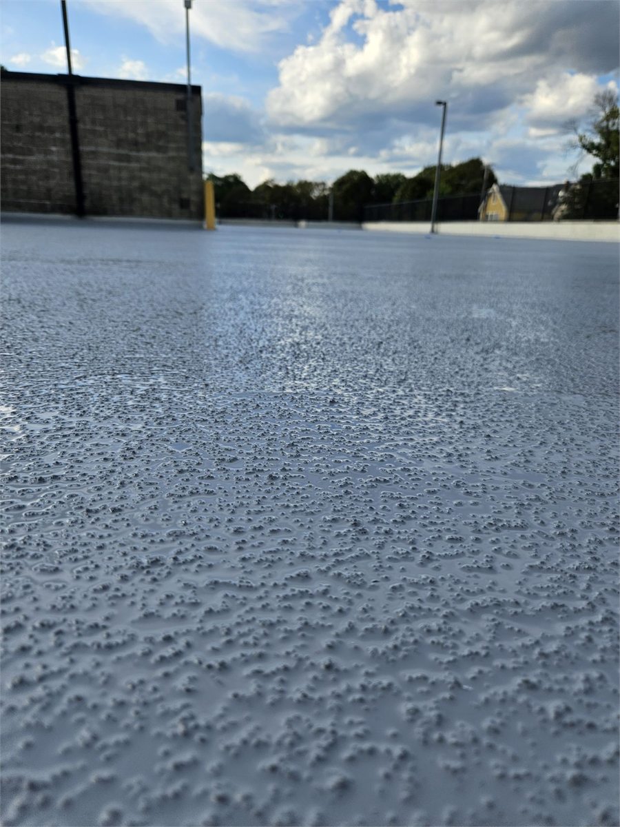 Exterior textured coating application