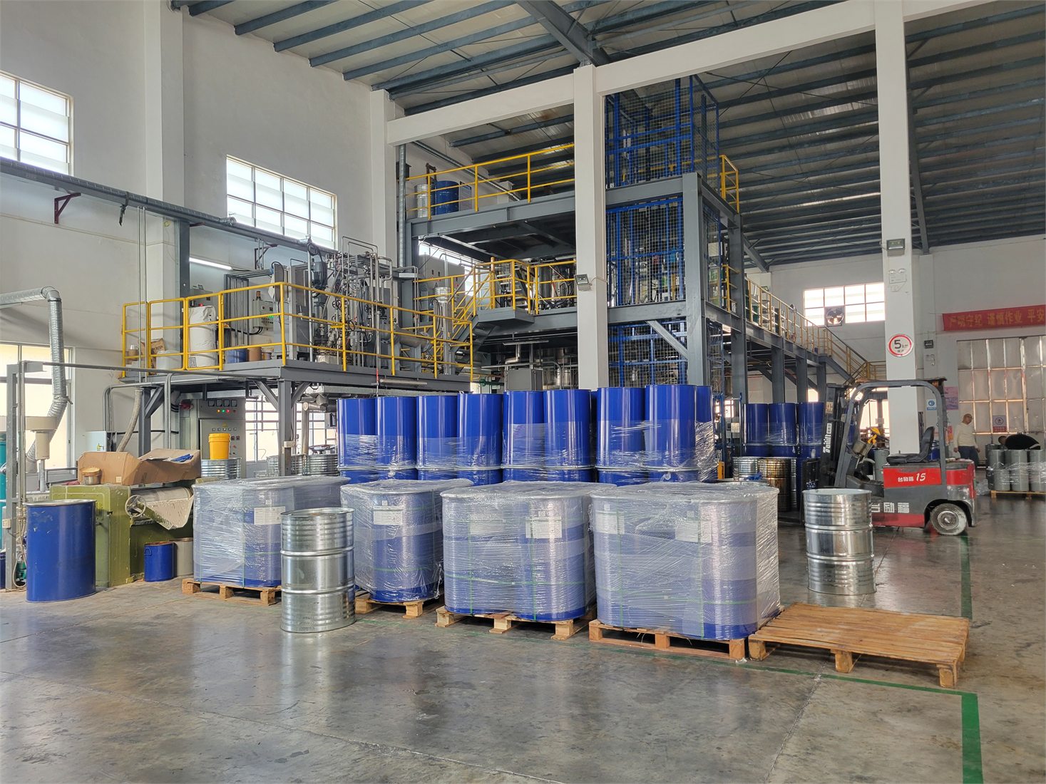 MPU production equipment and packaged coating drums