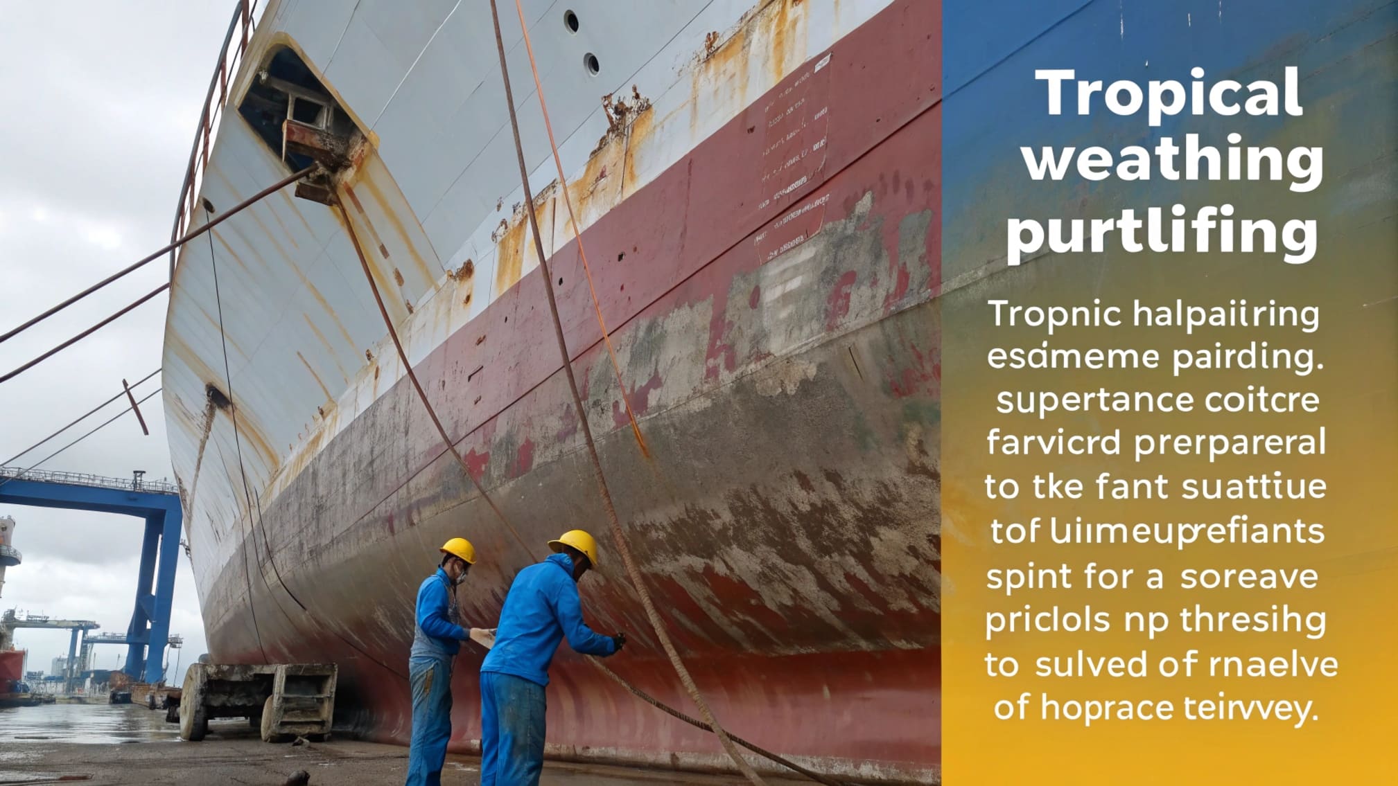 Ship maintenance in varying weather conditions
