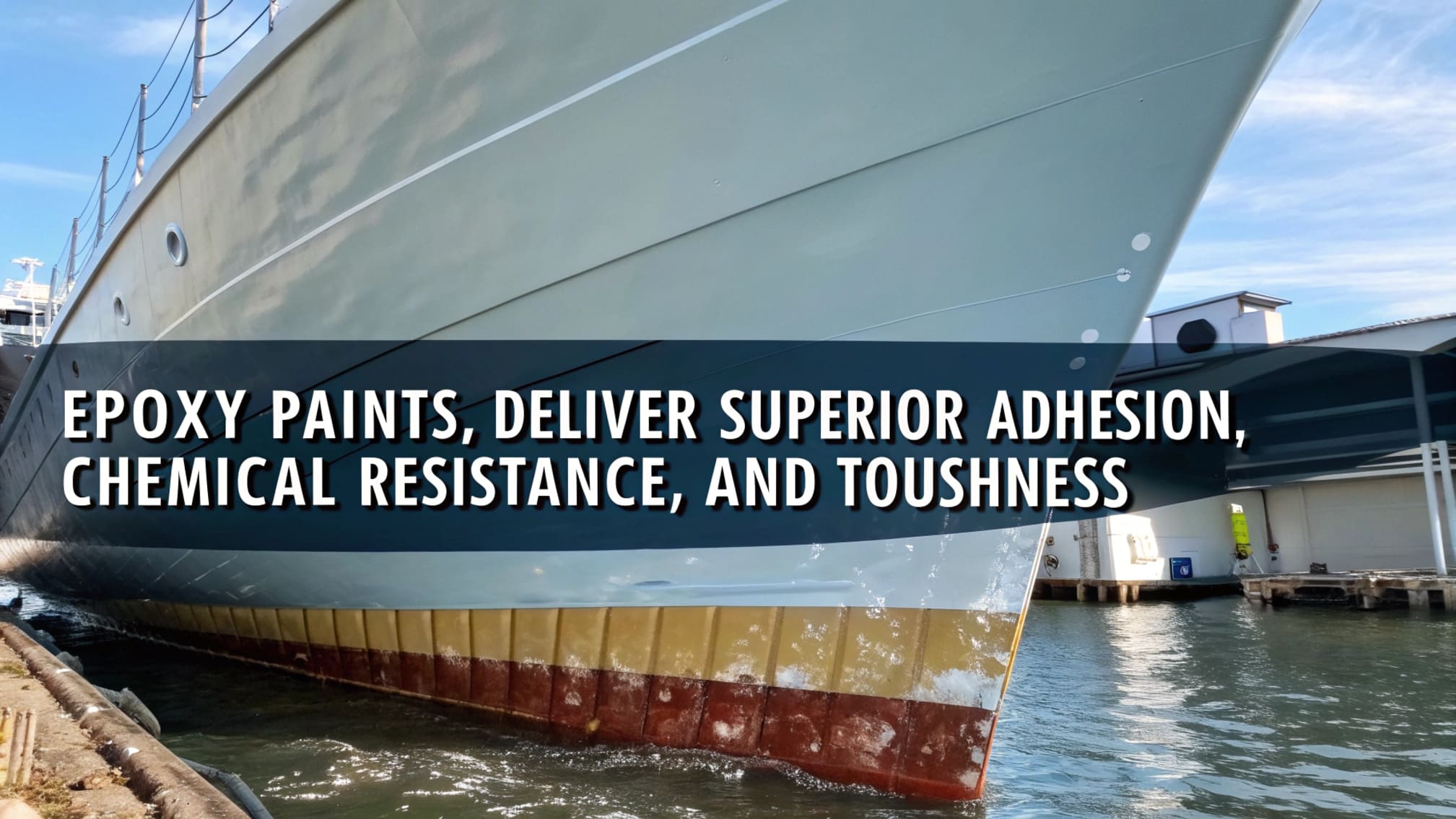 Epoxy paint application in a ship's ballast tank