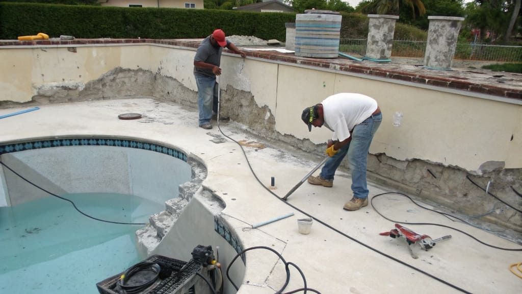 alt pool concrete repair process