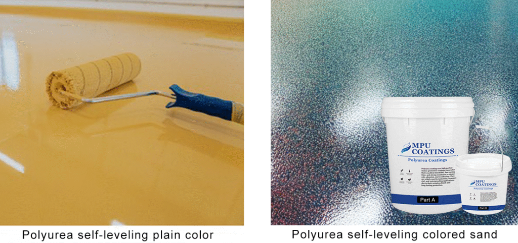 polyurea self leveling colored sands