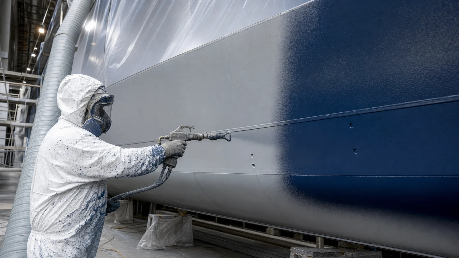Marine protective coating application