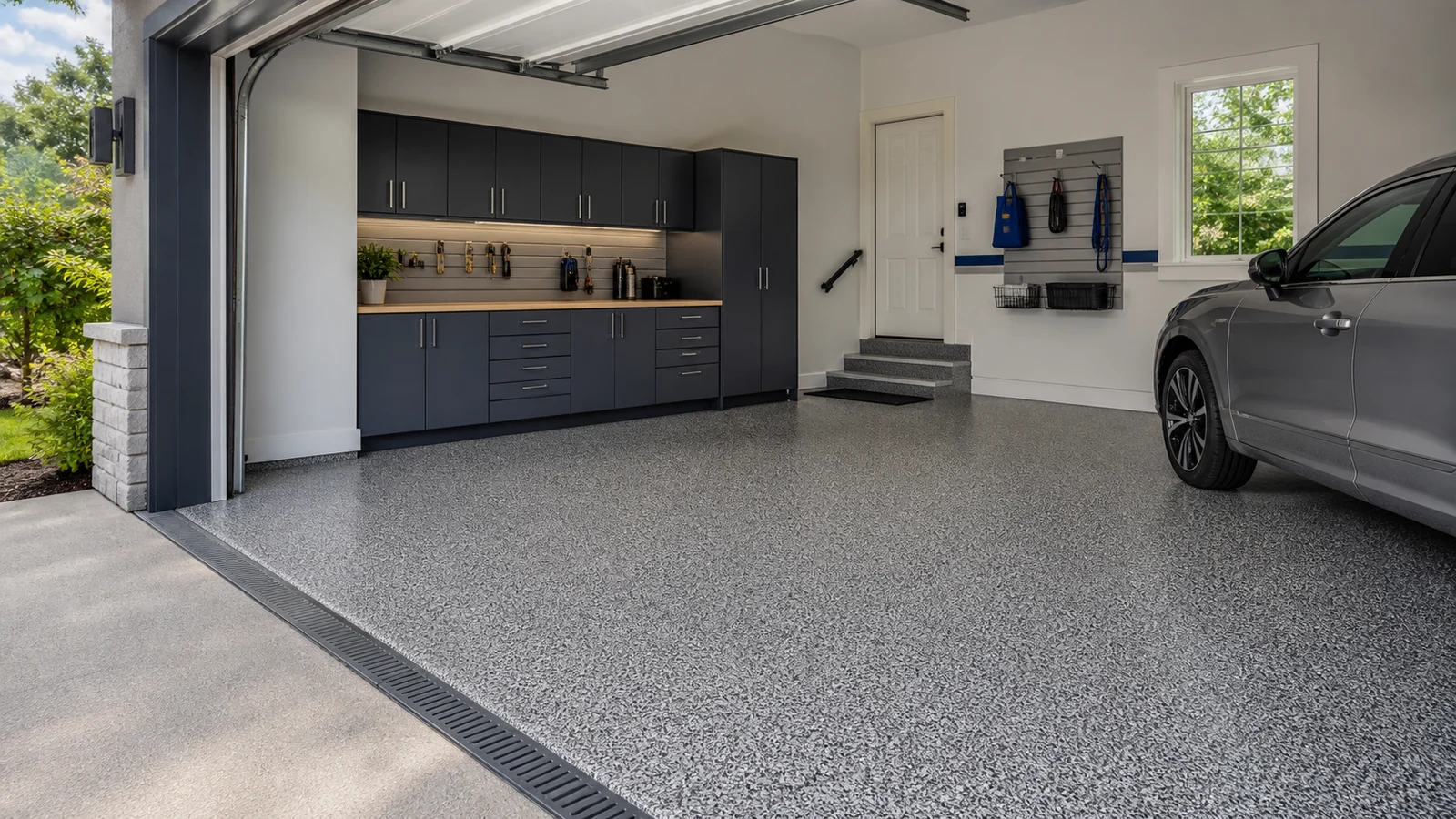 Polyaspartic garage floor